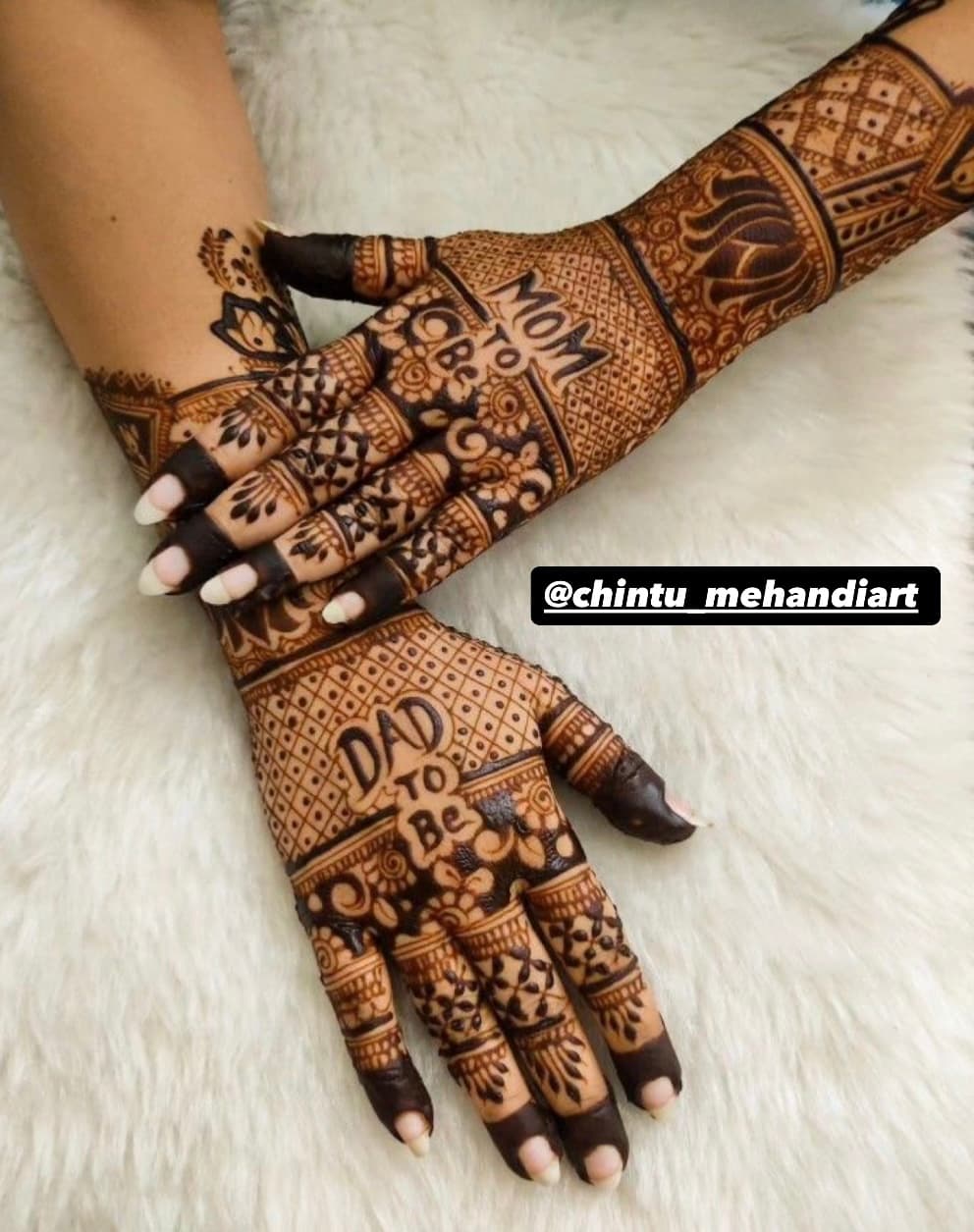 Baby Shower Mehndi - Cute henna art for moms-to-be